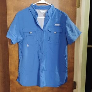 Women's Blue PFG Short Sleeve